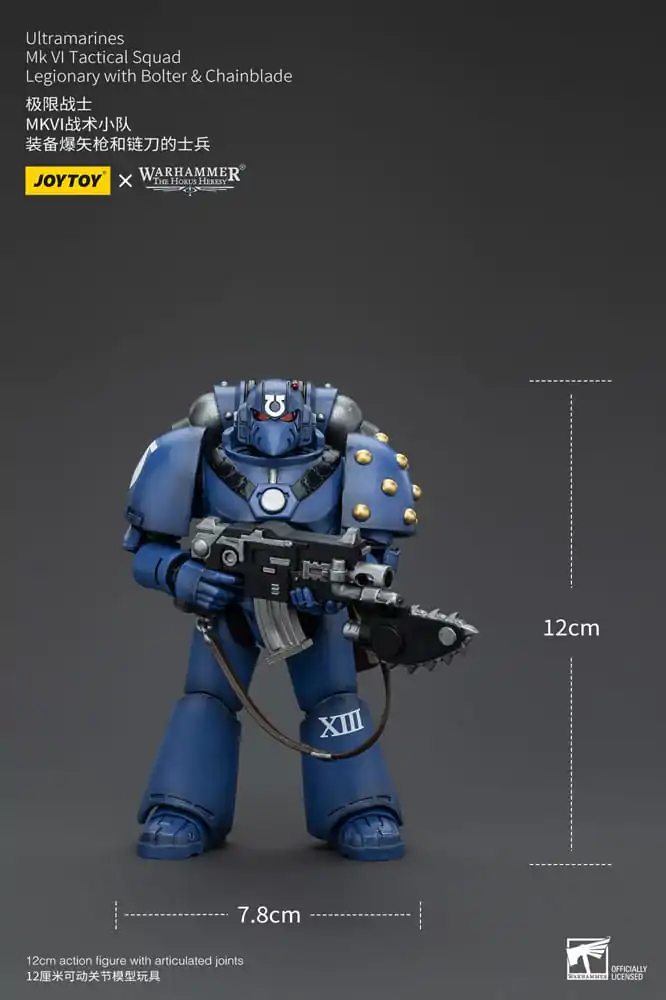 Warhammer The Horus Heresy akcijska figura 1/18 Ultramarines MK VI Tactical Squad Legionar s puško &amp; verižnim mečem 12 cm fotografija izdelka