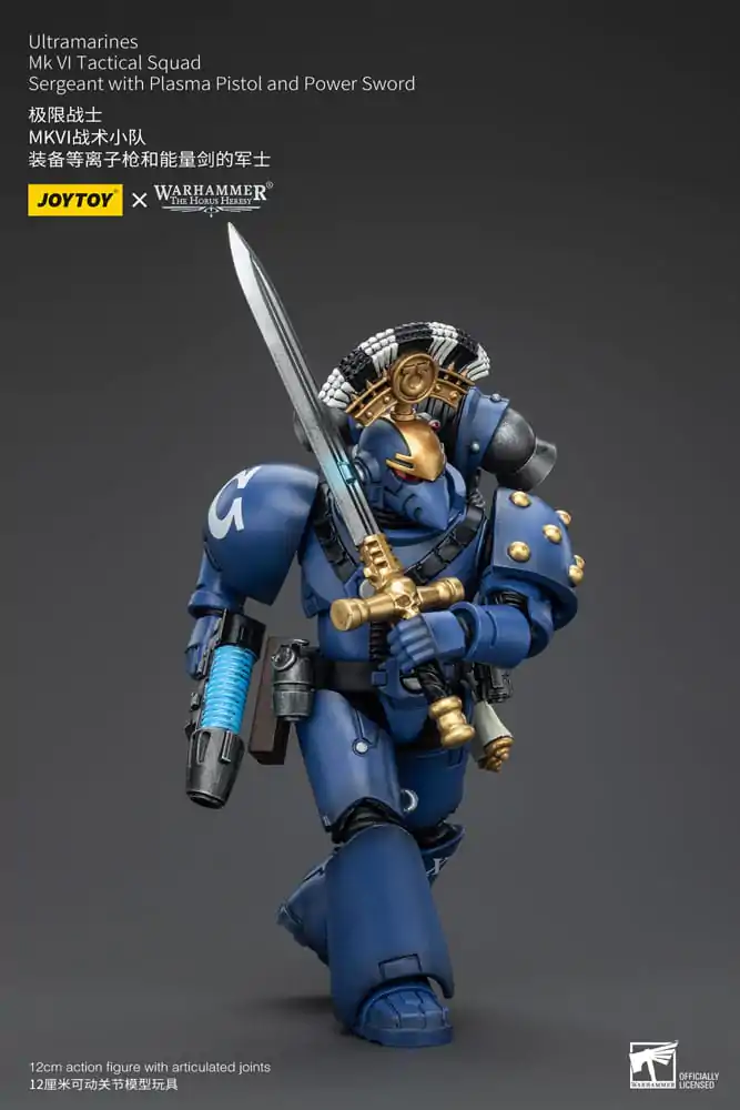 Warhammer The Horus Heresy Akcijska figura 1/18 Ultramarines MK VI Tactical Squad Sergeant s plazemsko pištolo in Power Sword 12 cm fotografija izdelka