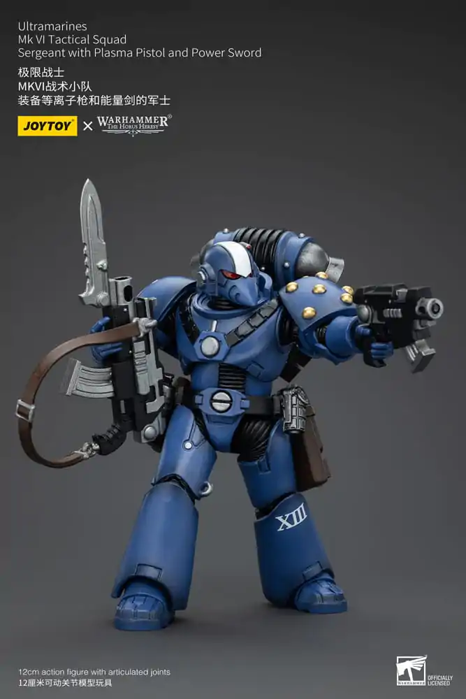 Warhammer The Horus Heresy Akcijska figura 1/18 Ultramarines MK VI Tactical Squad Sergeant s plazemsko pištolo in Power Sword 12 cm fotografija izdelka