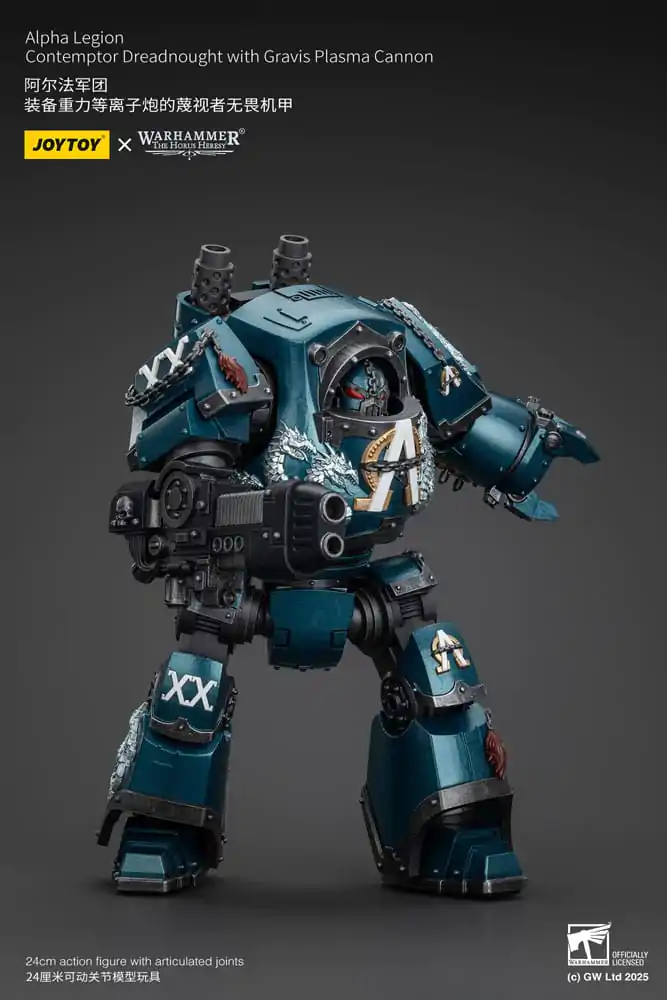 Akcijska figura Warhammer The Horus Heresy Alpha Legion Contemptor Dreadnought s težkim plazemskim topom Gravis 25 cm fotografija izdelka