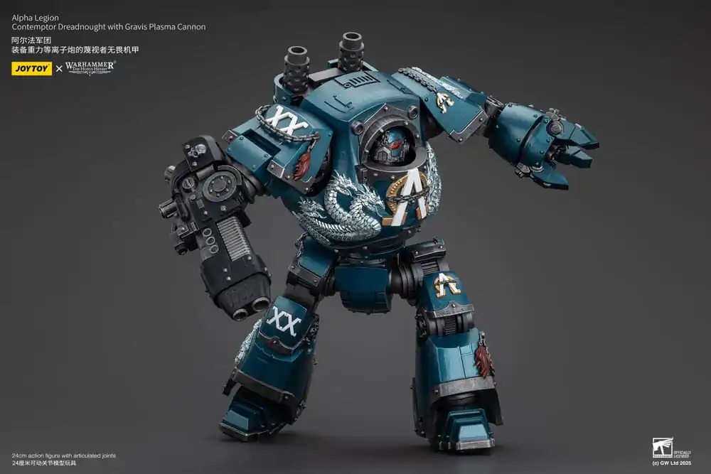 Akcijska figura Warhammer The Horus Heresy Alpha Legion Contemptor Dreadnought s težkim plazemskim topom Gravis 25 cm fotografija izdelka