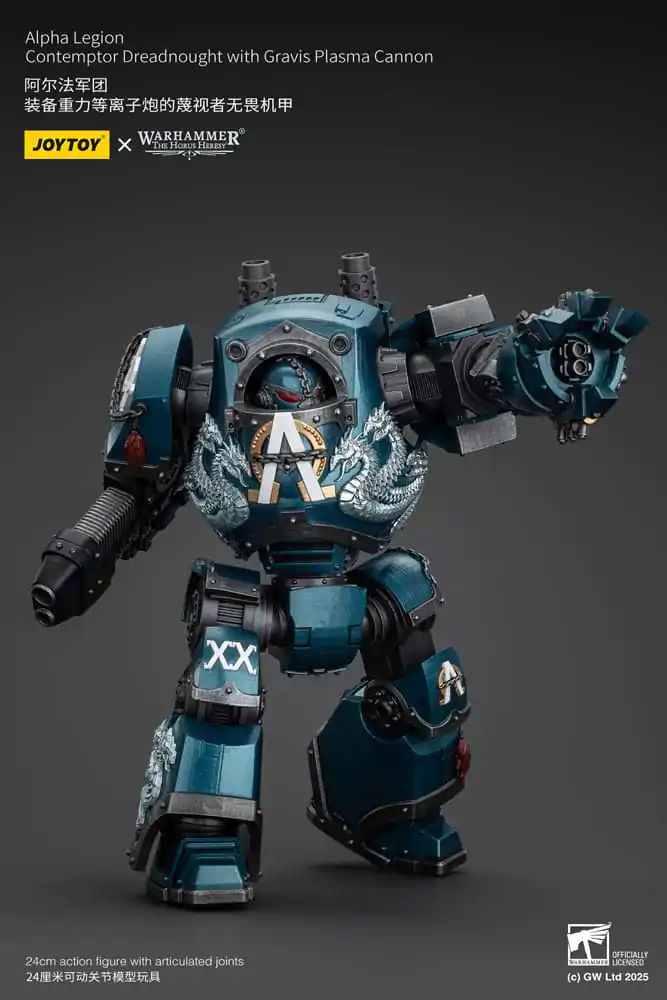 Akcijska figura Warhammer The Horus Heresy Alpha Legion Contemptor Dreadnought s težkim plazemskim topom Gravis 25 cm fotografija izdelka