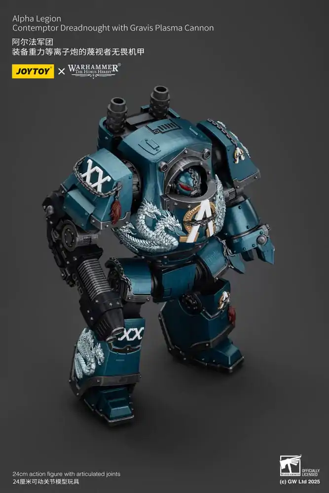 Akcijska figura Warhammer The Horus Heresy Alpha Legion Contemptor Dreadnought s težkim plazemskim topom Gravis 25 cm fotografija izdelka