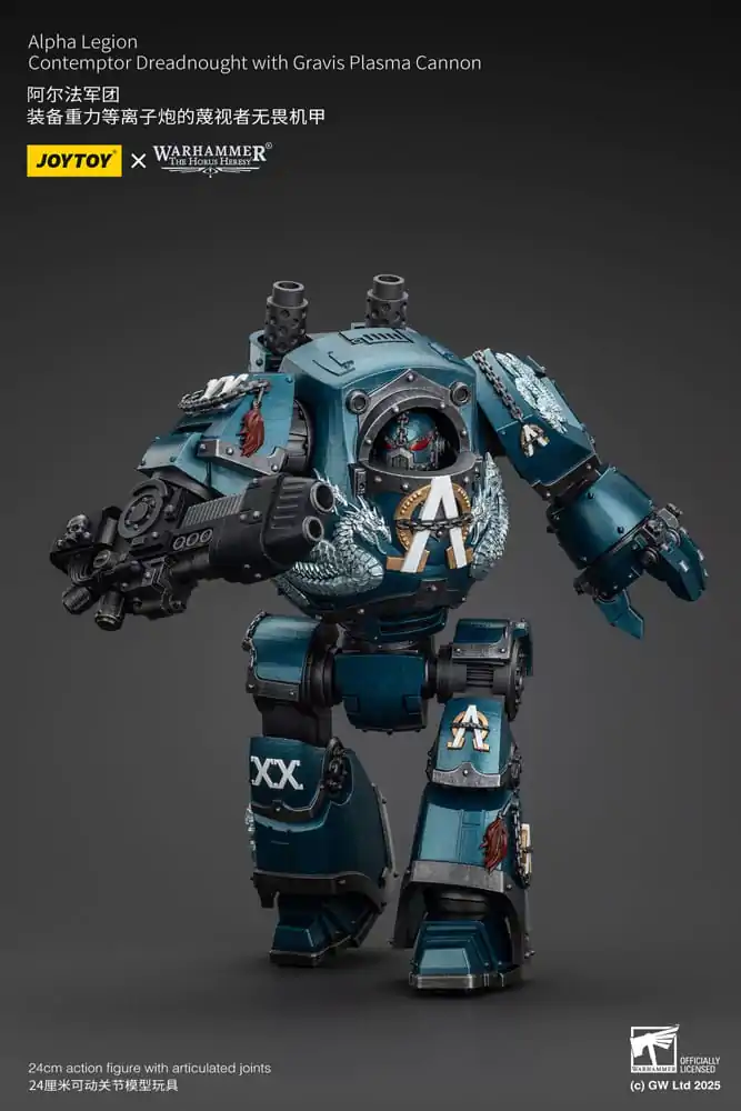 Akcijska figura Warhammer The Horus Heresy Alpha Legion Contemptor Dreadnought s težkim plazemskim topom Gravis 25 cm fotografija izdelka