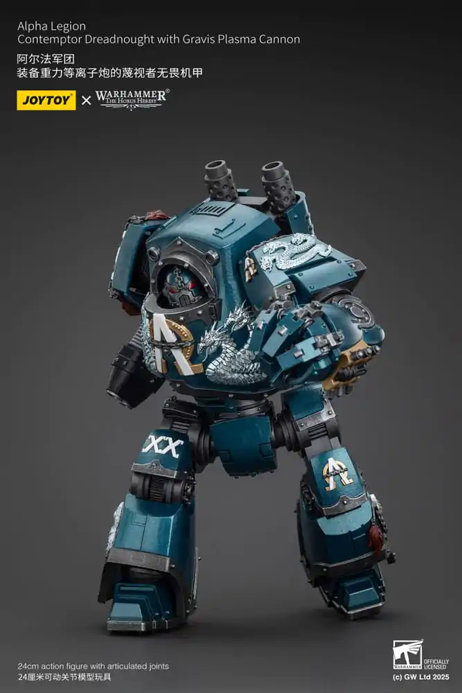 Akcijska figura Warhammer The Horus Heresy Alpha Legion Contemptor Dreadnought s težkim plazemskim topom Gravis 25 cm fotografija izdelka