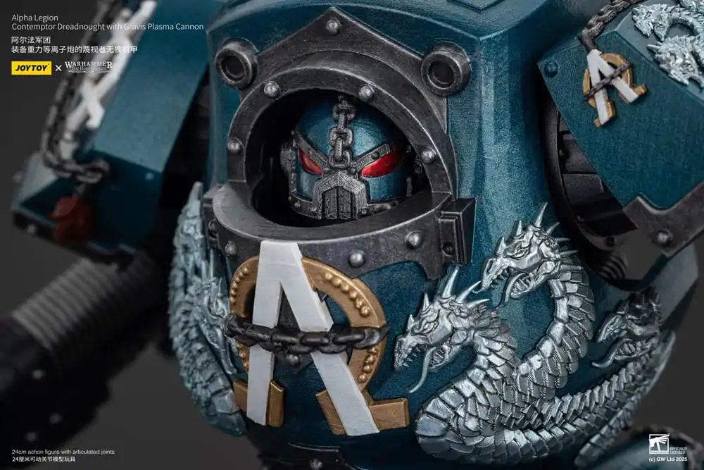 Akcijska figura Warhammer The Horus Heresy Alpha Legion Contemptor Dreadnought s težkim plazemskim topom Gravis 25 cm fotografija izdelka