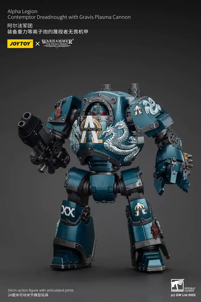 Akcijska figura Warhammer The Horus Heresy Alpha Legion Contemptor Dreadnought s težkim plazemskim topom Gravis 25 cm fotografija izdelka