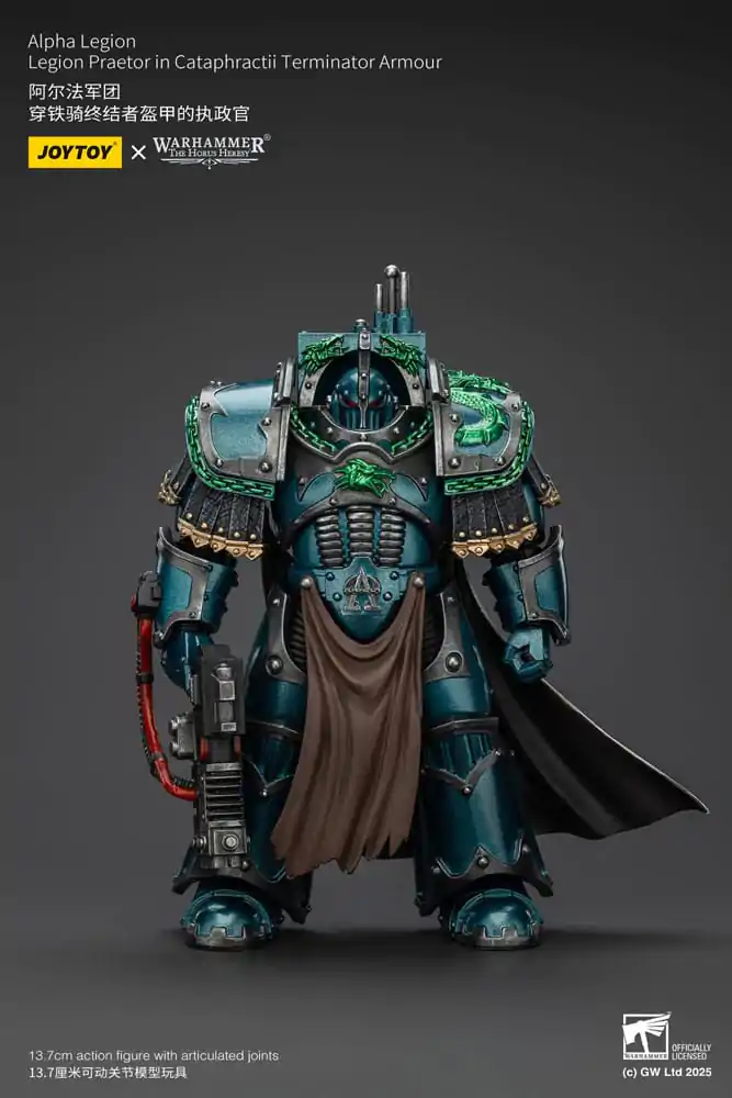 Warhammer The Horus Heresy Akcijska figura Alpha Legion Legion Praetor in Cataphractii Terminator Armour 14 cm fotografija izdelka