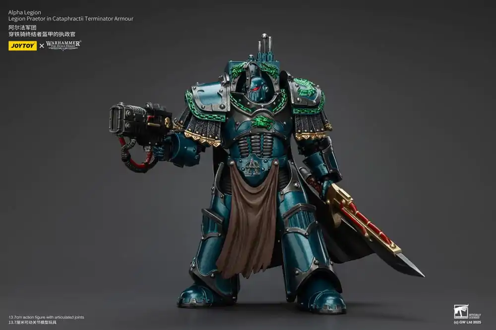 Warhammer The Horus Heresy Akcijska figura Alpha Legion Legion Praetor in Cataphractii Terminator Armour 14 cm fotografija izdelka
