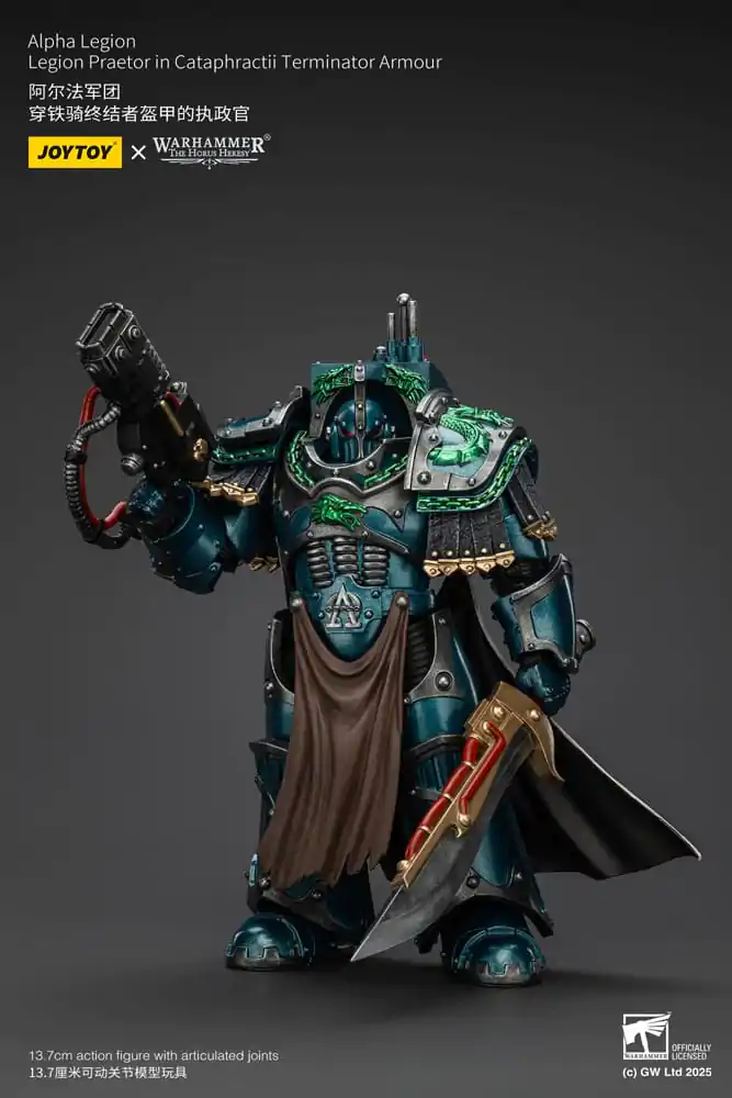 Warhammer The Horus Heresy Akcijska figura Alpha Legion Legion Praetor in Cataphractii Terminator Armour 14 cm fotografija izdelka