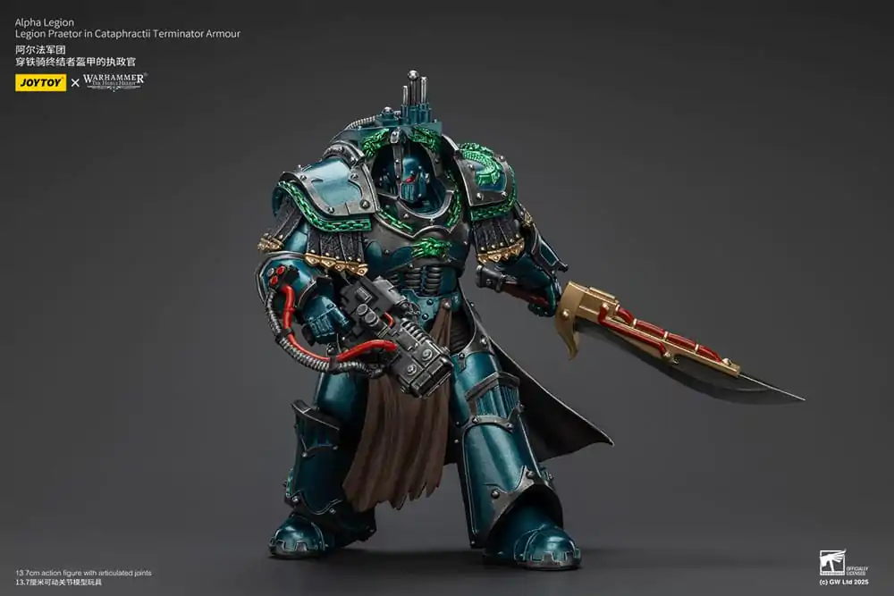 Warhammer The Horus Heresy Akcijska figura Alpha Legion Legion Praetor in Cataphractii Terminator Armour 14 cm fotografija izdelka
