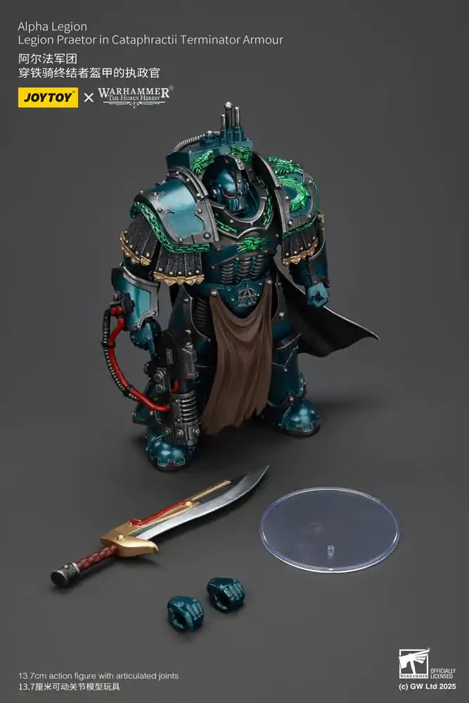 Warhammer The Horus Heresy Akcijska figura Alpha Legion Legion Praetor in Cataphractii Terminator Armour 14 cm fotografija izdelka