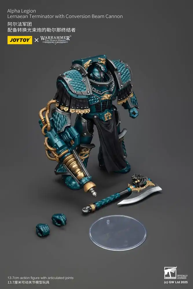 Warhammer The Horus Heresy akcijska figura Alpha Legion Lernaean Terminator s Conversion Beam Cannon 20 cm fotografija izdelka