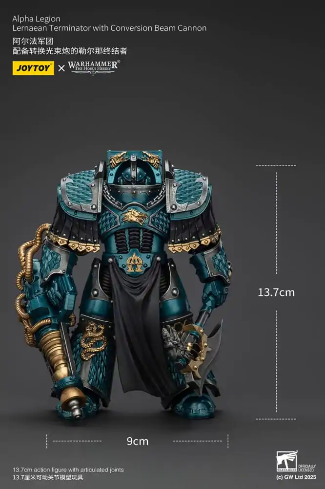 Warhammer The Horus Heresy akcijska figura Alpha Legion Lernaean Terminator s Conversion Beam Cannon 20 cm fotografija izdelka
