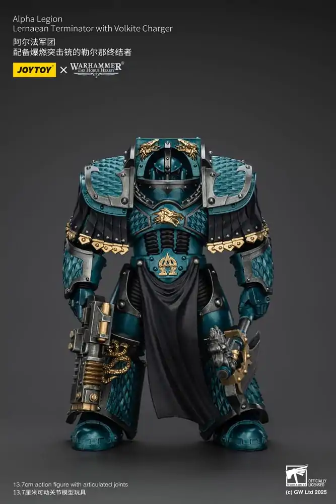 Akcijska figura Warhammer The Horus Heresy Alpha Legion Lernaean Terminator s polnilcem Volkite 20 cm fotografija izdelka