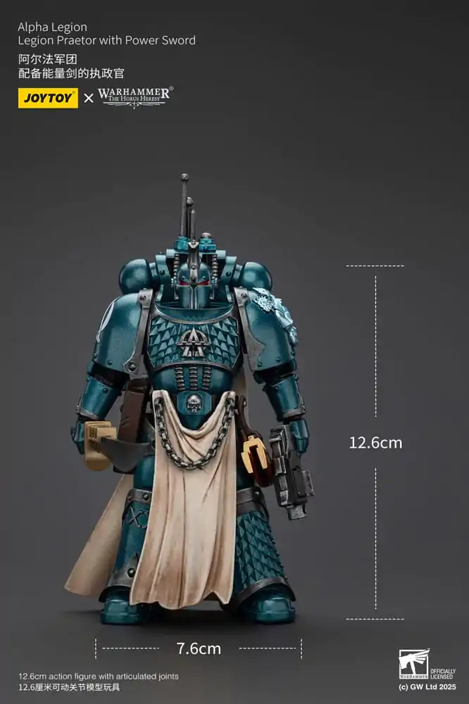 Warhammer The Horus Heresy akcijska figura Alpha Legion Praetor z električnim mečem 20 cm fotografija izdelka