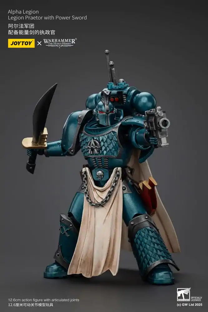 Warhammer The Horus Heresy akcijska figura Alpha Legion Praetor z električnim mečem 20 cm fotografija izdelka