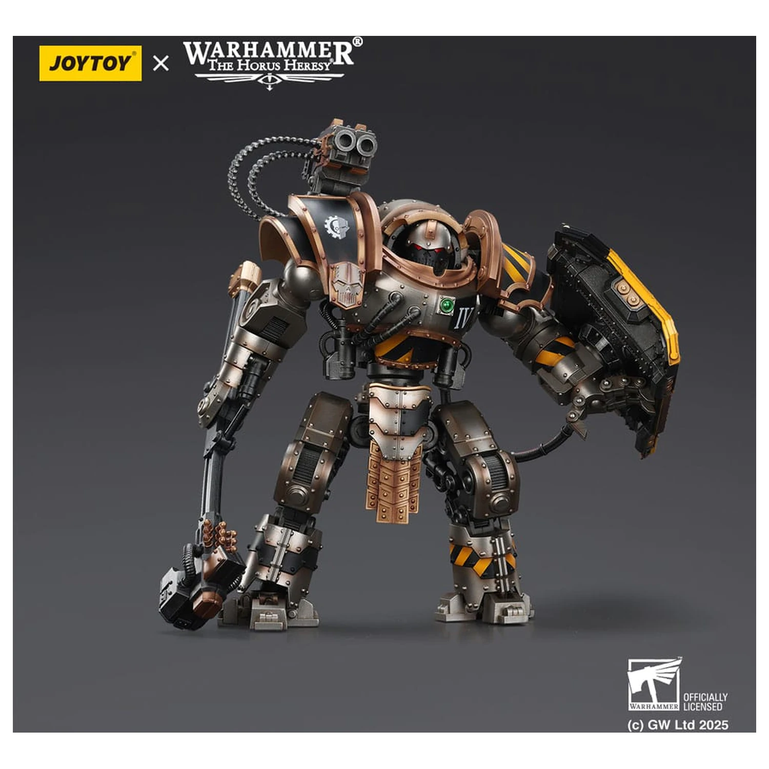 Warhammer The Horus Heresy akcijska figura Iron Warriors Iron Circle Domitar-Ferrum Class Battle-automata with Karceri Battle Shield 24 cm fotografija izdelka