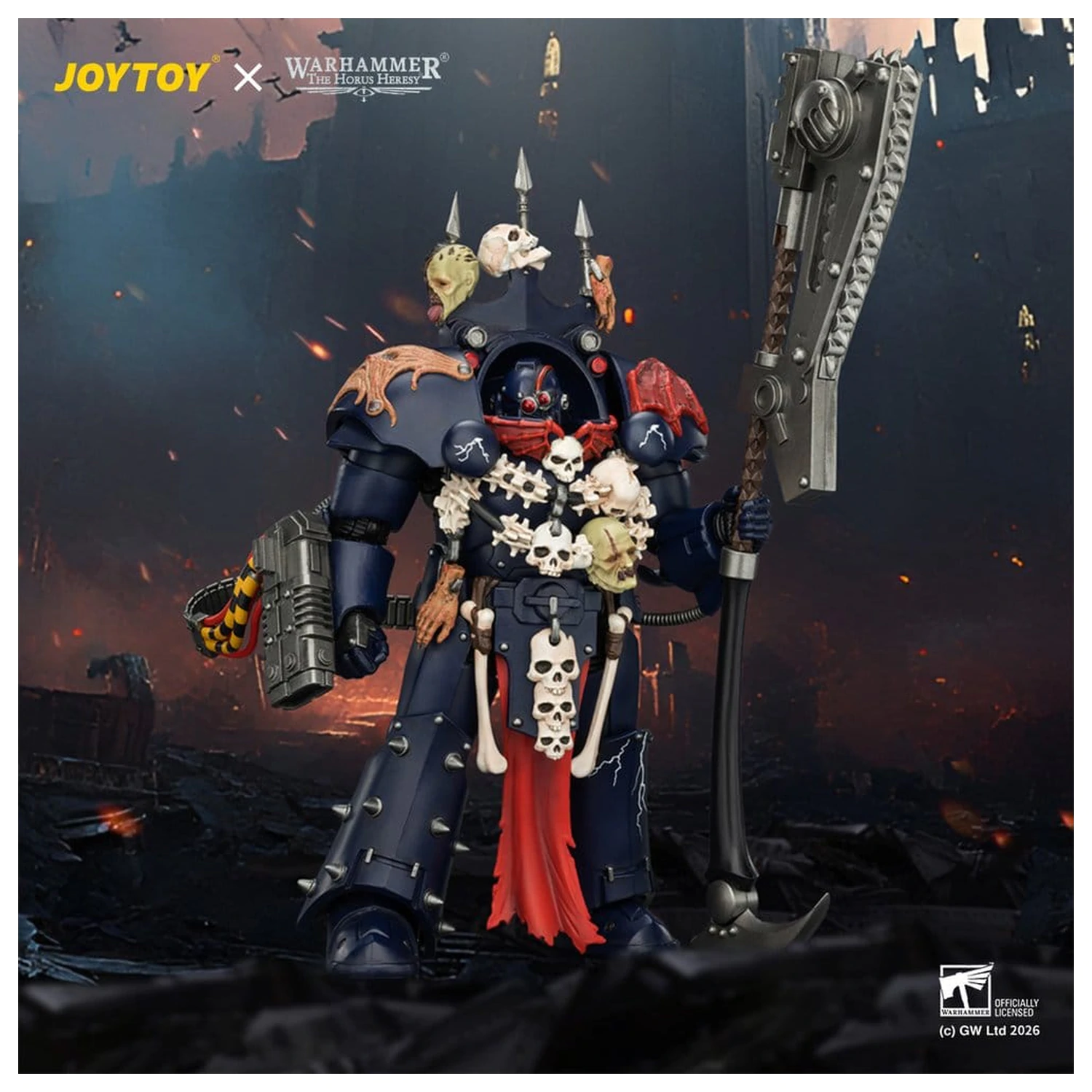 Warhammer The Horus Heresy akcijska figura Night Lords Legion Praetor v Tartaros Terminator oklepu 14 cm fotografija izdelka