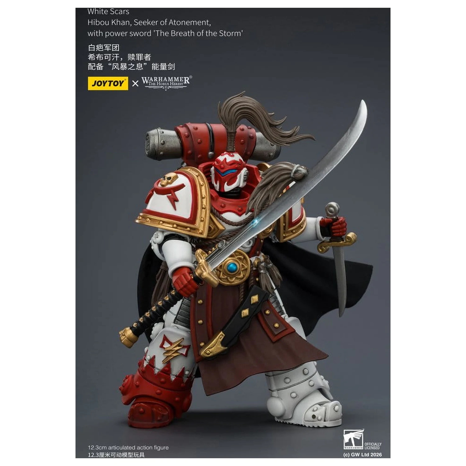 Warhammer The Horus Heresy akcijska figura White Scars Hibou Khan, Seeker of Atonement 12 cm fotografija izdelka