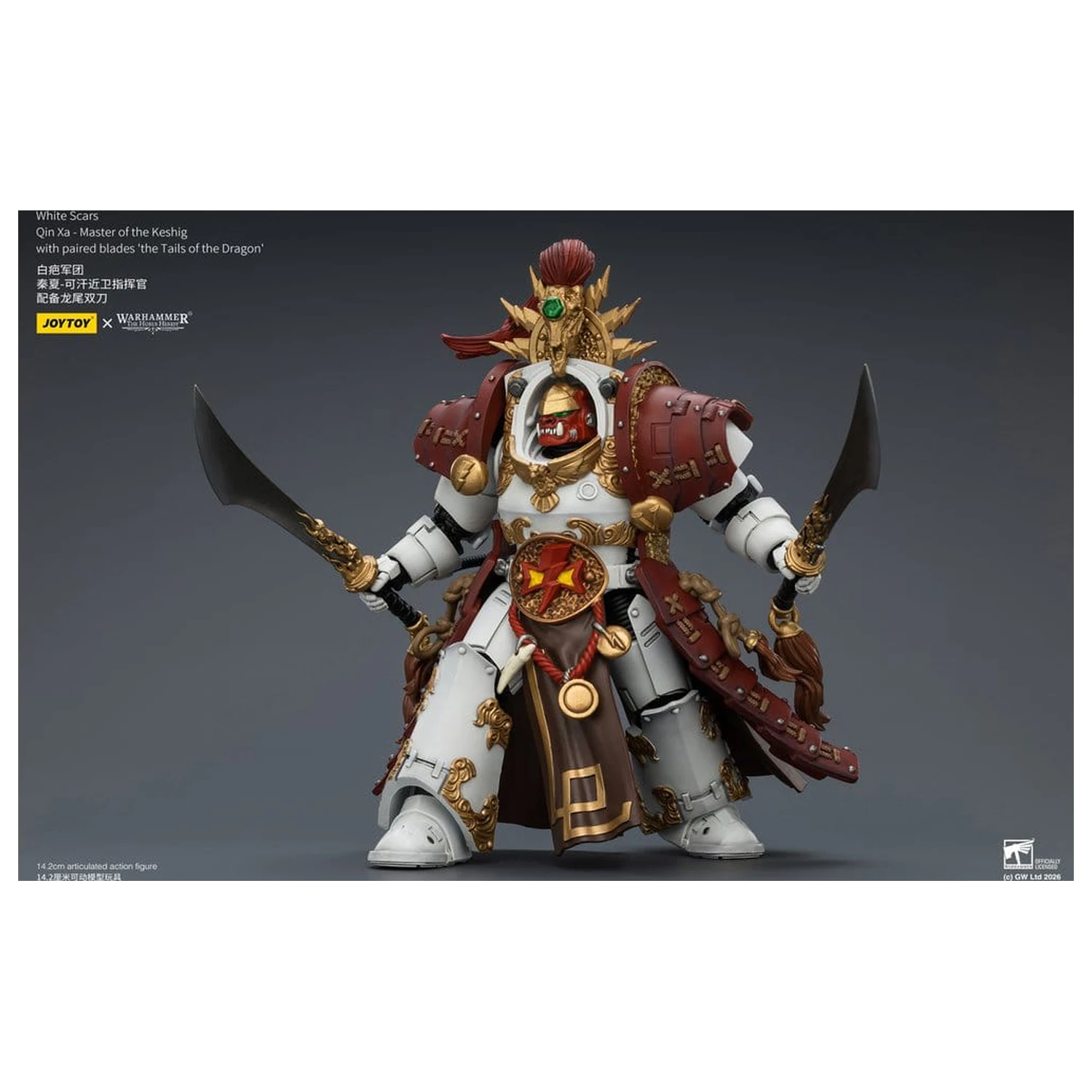 Warhammer The Horus Heresy akcijska figura White Scars Qin Xa - Master of the Keshig 14 cm fotografija izdelka