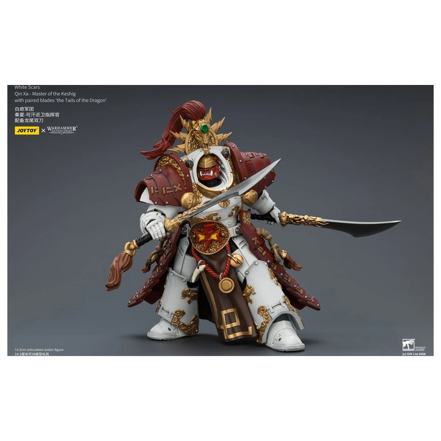 Warhammer The Horus Heresy akcijska figura White Scars Qin Xa - Master of the Keshig 14 cm fotografija izdelka
