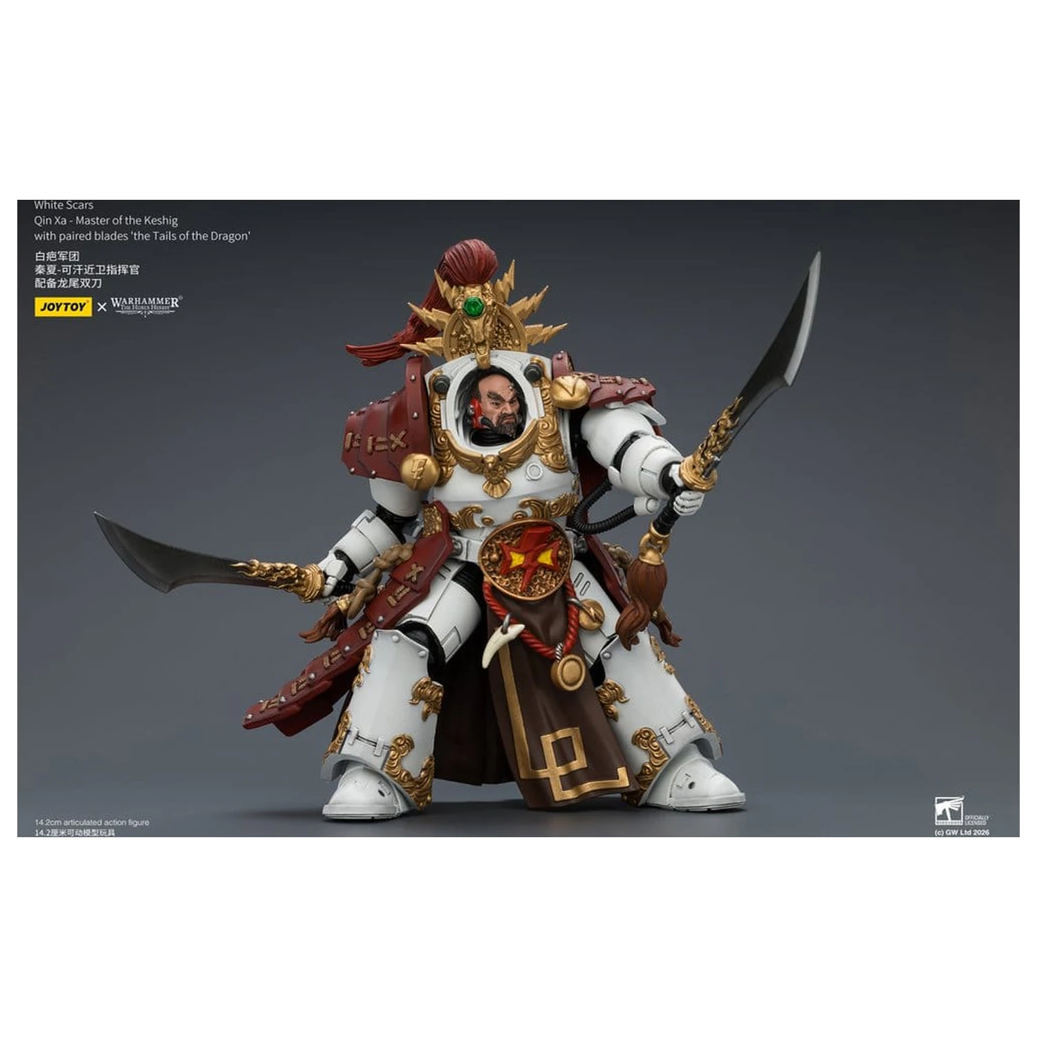 Warhammer The Horus Heresy akcijska figura White Scars Qin Xa - Master of the Keshig 14 cm fotografija izdelka