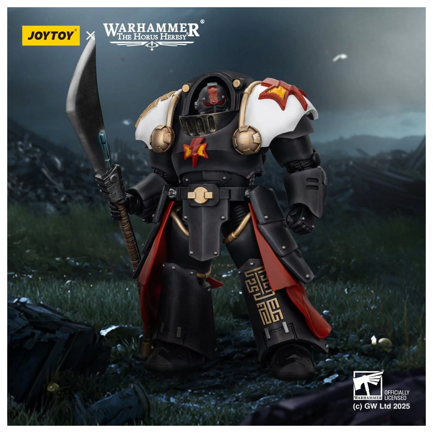 Warhammer The Horus Heresy akcijska figura White Scars Ebon Keshig Terminator 2 s Power Glaive 13 cm fotografija izdelka