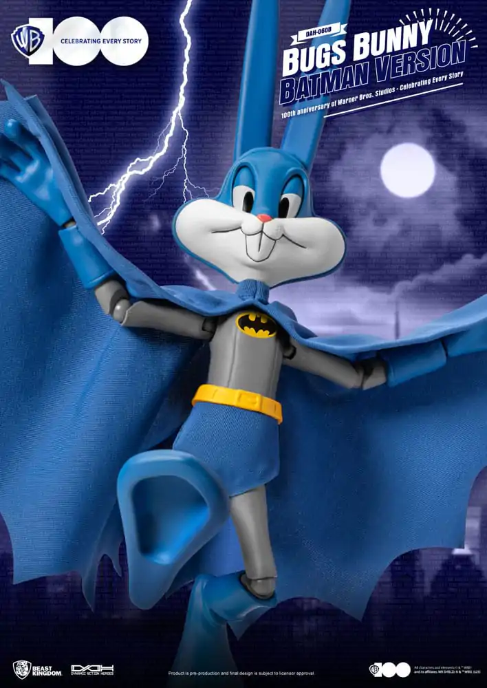 Warner Brothers Dynamic 8ction Heroes Akcijska figura 1/9 100. obletnica Warner Bros. Studios Bugs Bunny Batman Ver. 17 cm fotografija izdelka