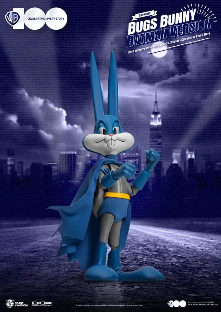 Warner Brothers Dynamic 8ction Heroes Akcijska figura 1/9 100. obletnica Warner Bros. Studios Bugs Bunny Batman Ver. 17 cm fotografija izdelka