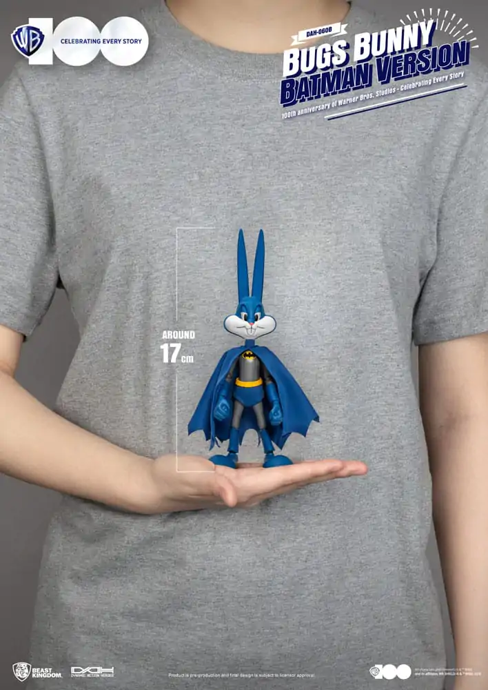 Warner Brothers Dynamic 8ction Heroes Akcijska figura 1/9 100. obletnica Warner Bros. Studios Bugs Bunny Batman Ver. 17 cm fotografija izdelka