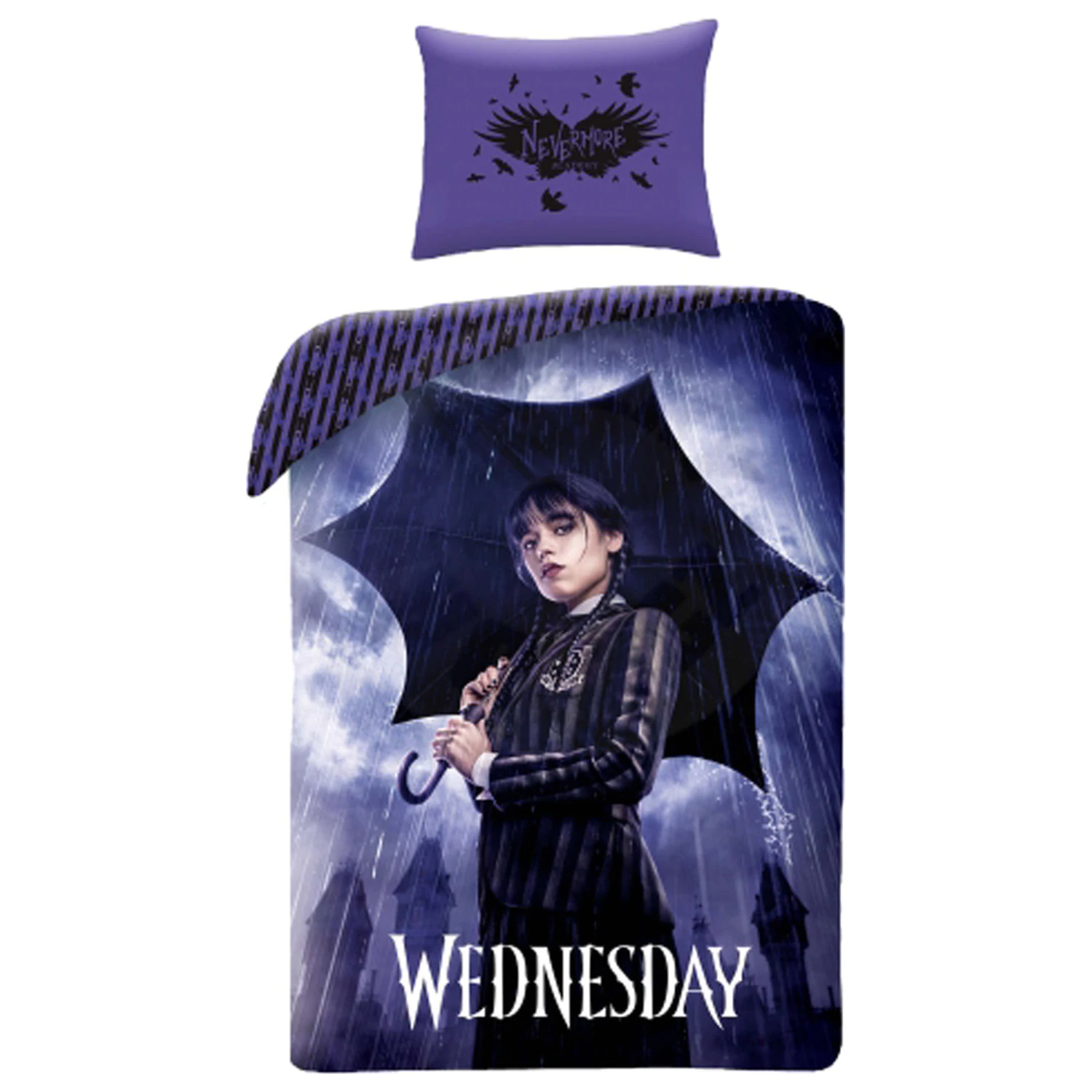 Wednesday Rainy Day prevleka za prešito odejo iz mikrovlaken fotografija izdelka