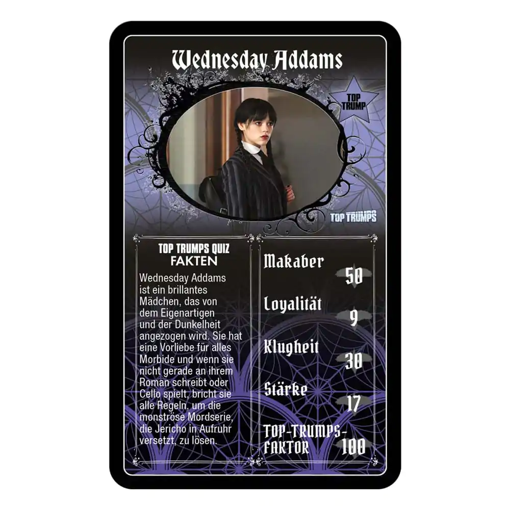 Wednesday Card Game Top Trumps *German Version* kartaška igra fotografija izdelka