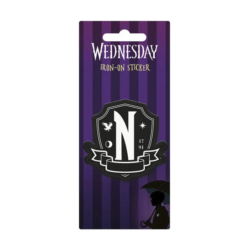 Nalepka z vezenino Wednesday fotografija izdelka