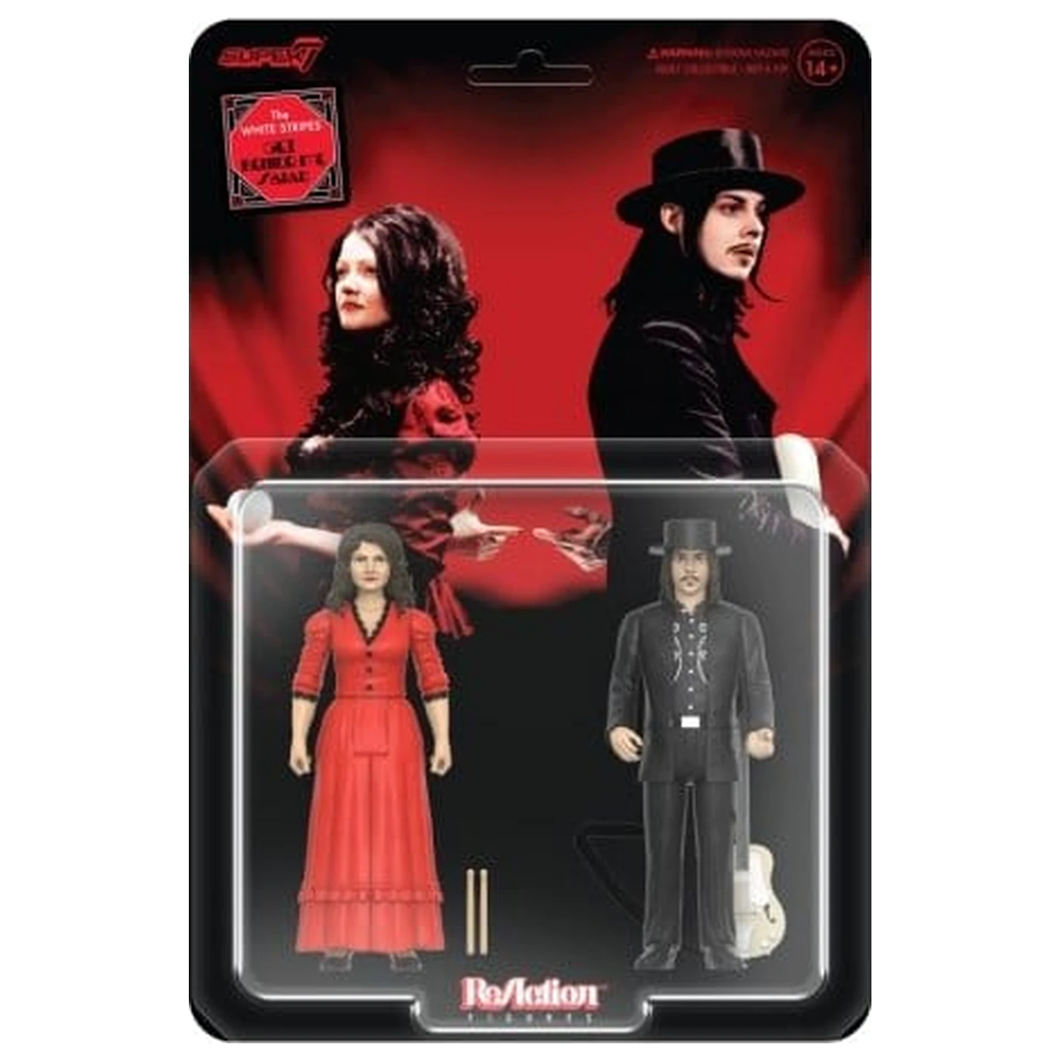 White Stripes ReAction akcijske figurice 2-paket val 01 The White Stripes (Get Behind Me Satan) 10 cm fotografija izdelka