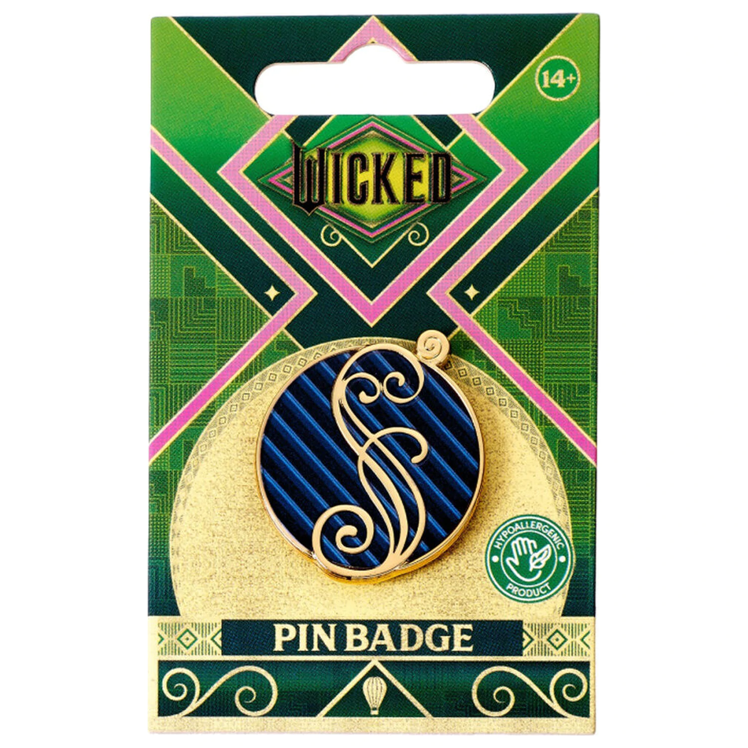 Wicked Blue Shiz Logotip značka s sponko fotografija izdelka