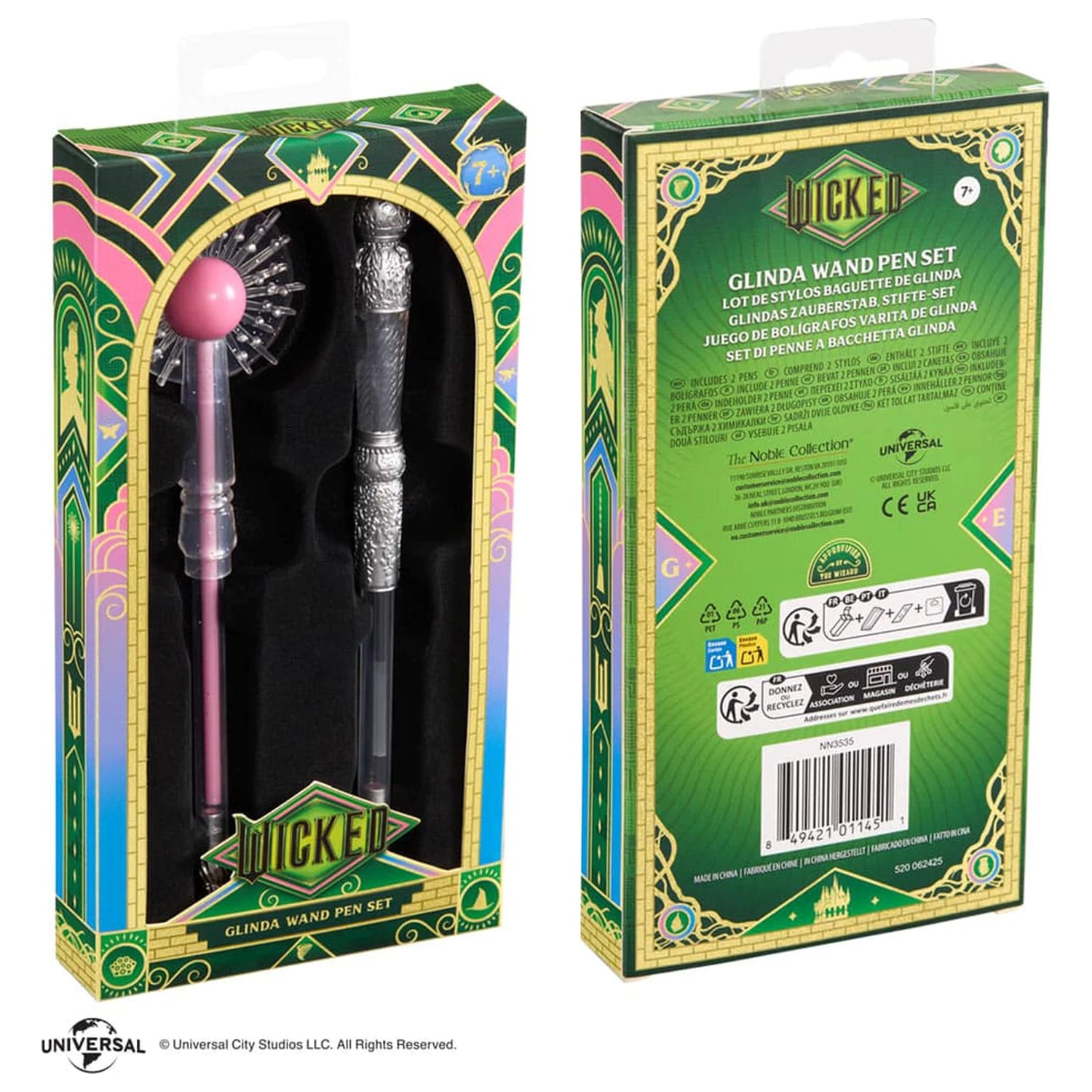 Wicked: For Good Pen komplet dveh pisal Palica Glinda Pen Set fotografija izdelka