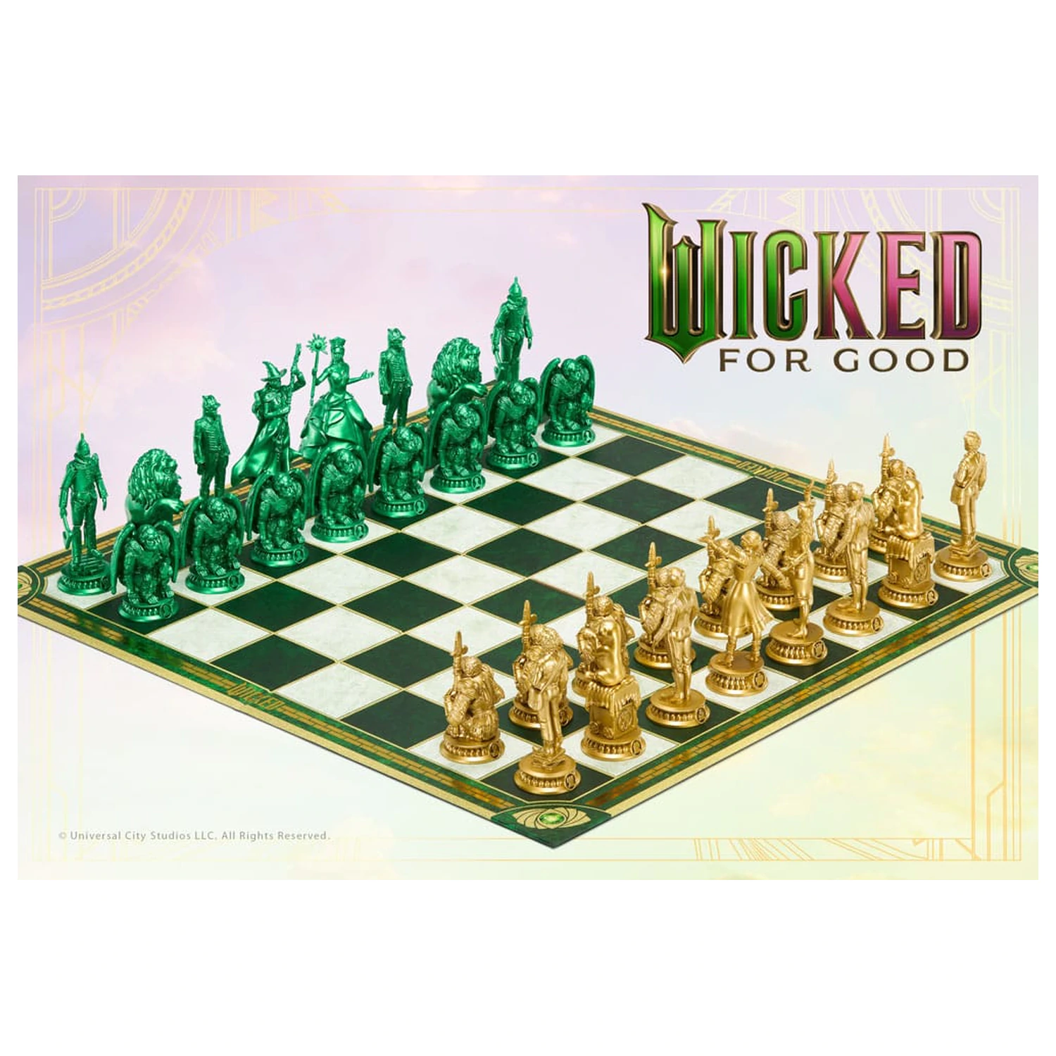 Wicked: For Good šahovska garnitura Shiz proti Emerald City fotografija izdelka