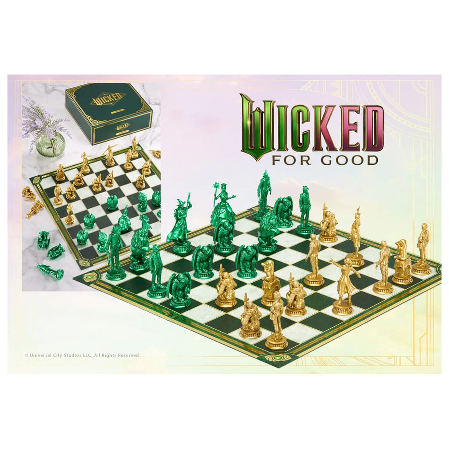 Wicked: For Good šahovska garnitura Shiz proti Emerald City fotografija izdelka