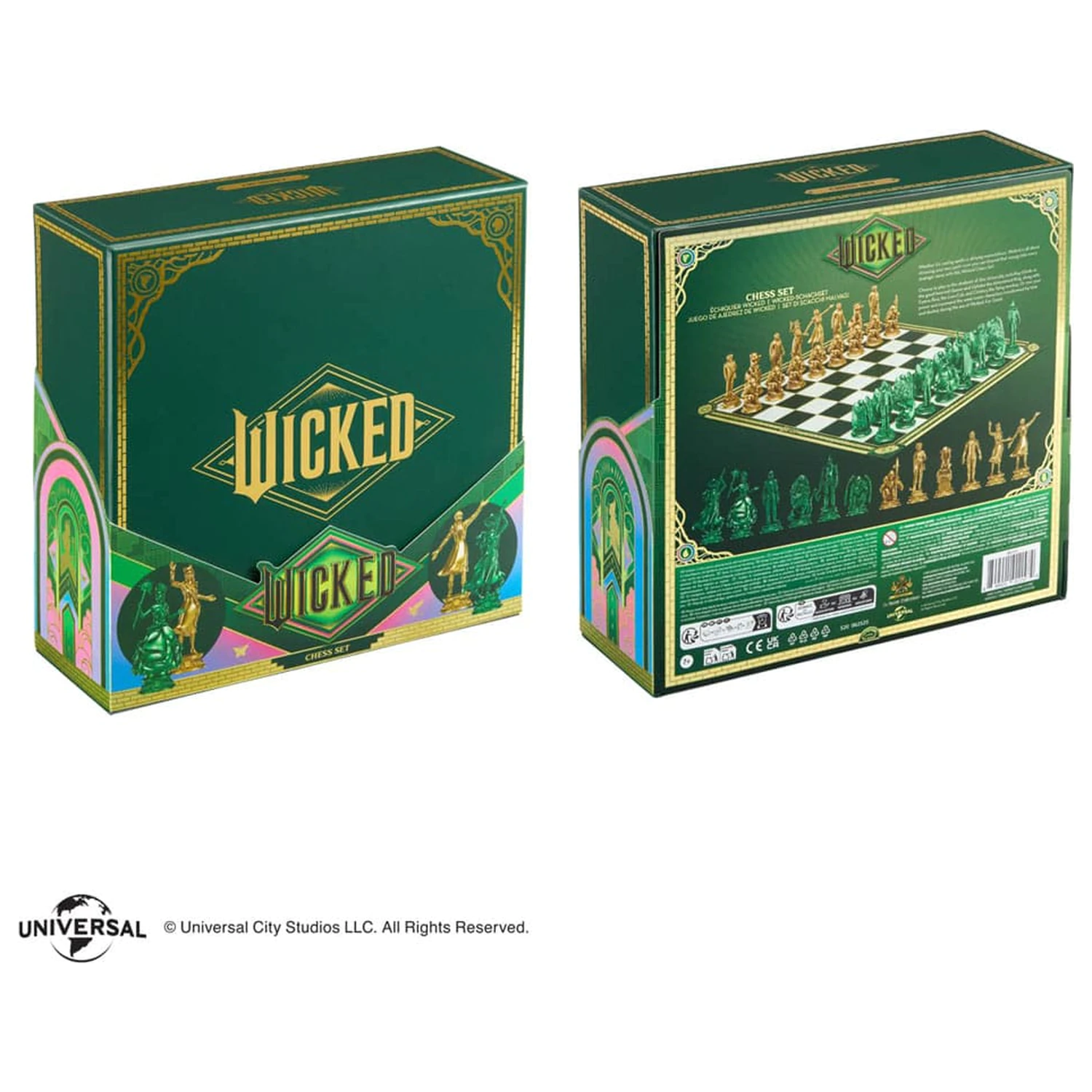 Wicked: For Good šahovska garnitura Shiz proti Emerald City fotografija izdelka
