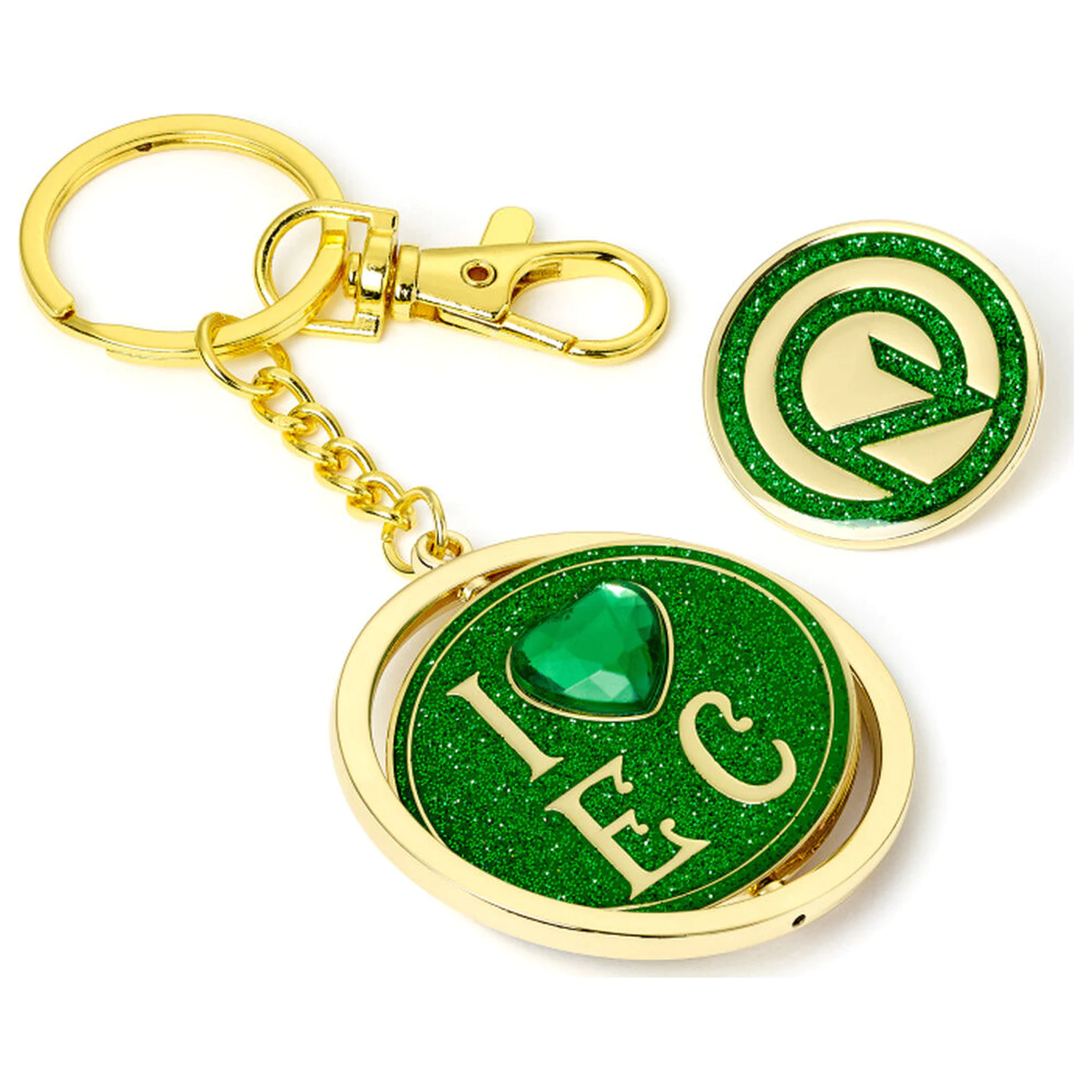 Wicked I love Emerald City Oz Logo obesek za ključe in set darilnih brošk fotografija izdelka