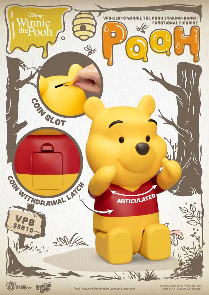 Winnie the Pooh Syaking Bang akcijska figura hranilnik Winnie the Pooh 31 cm fotografija izdelka