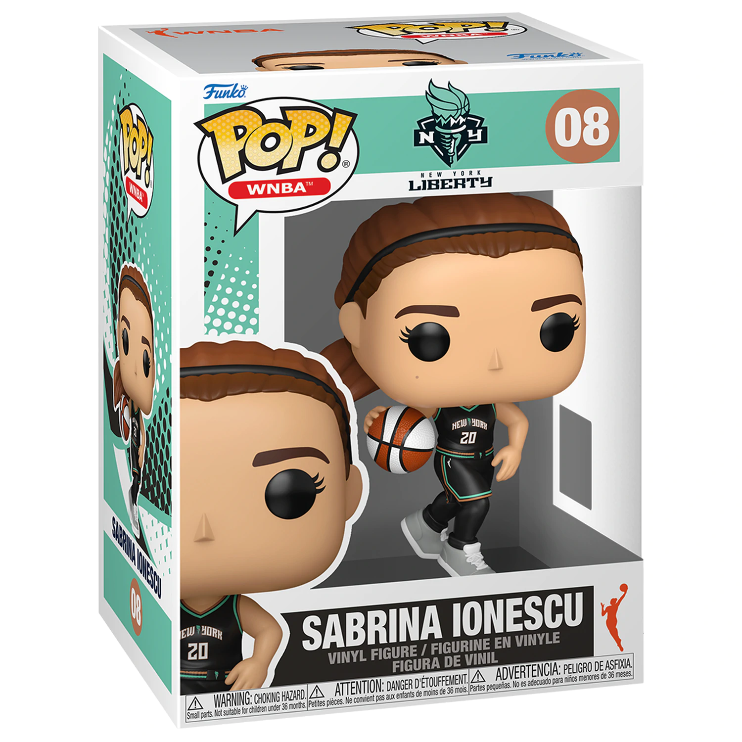 WNBA Legends Funko POP! Sports Vinilna figura Liberty- Sabrina Ionescu 9 cm fotografija izdelka