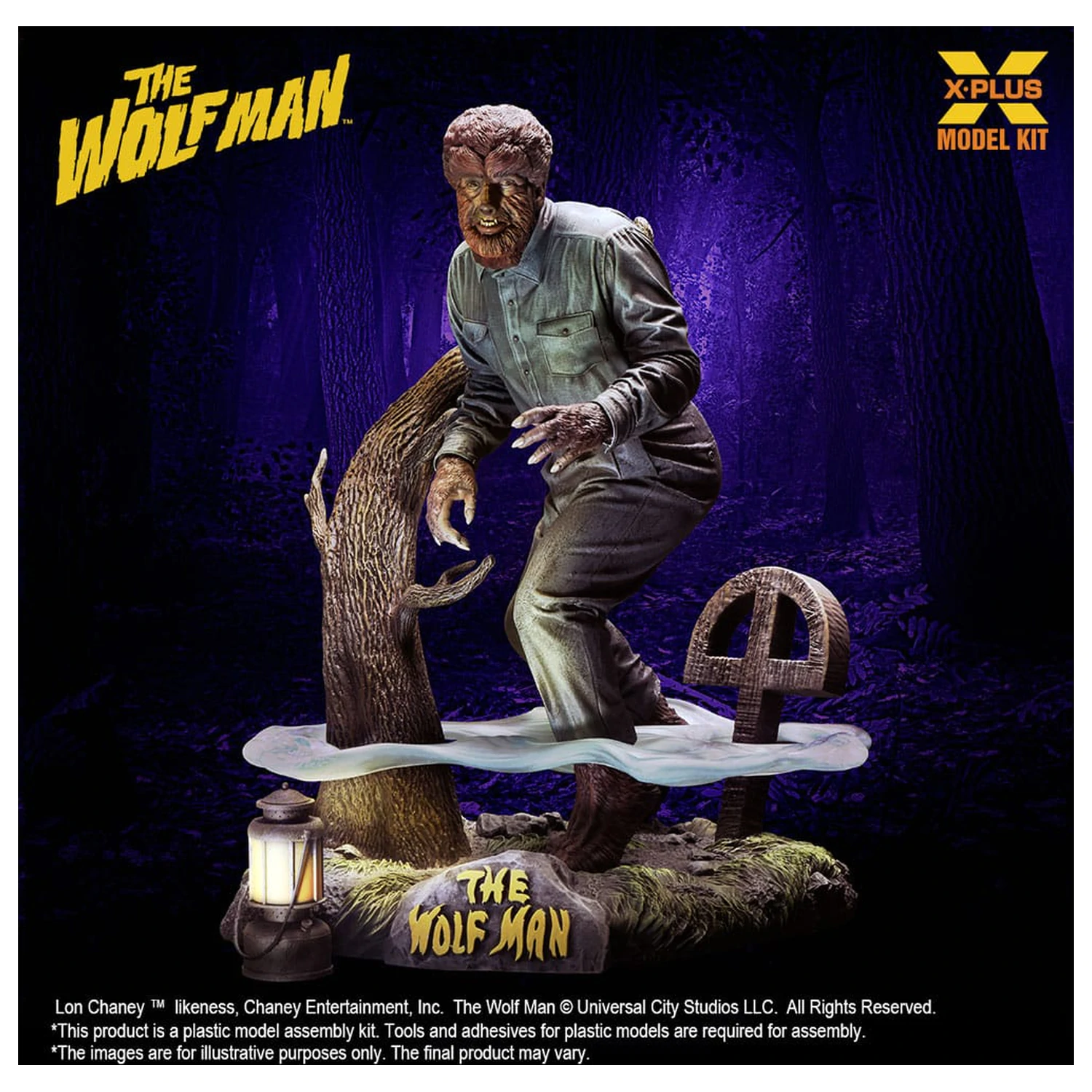 Wolf Man Komplet plastičnega modela 1/8 Lon Chaney Jr. kot Wolf Man 22 cm fotografija izdelka