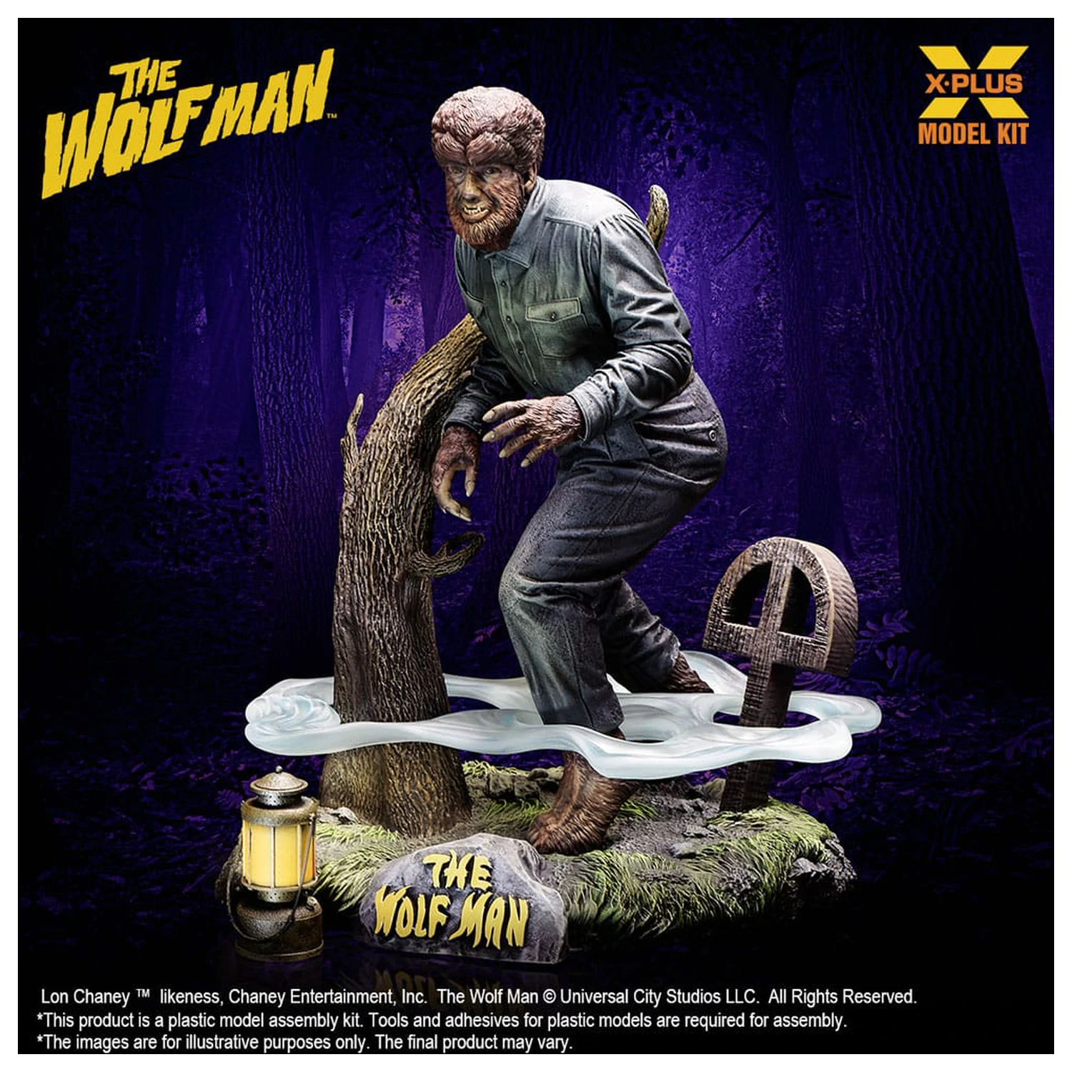 Wolf Man Komplet plastičnega modela 1/8 Lon Chaney Jr. kot Wolf Man 22 cm fotografija izdelka