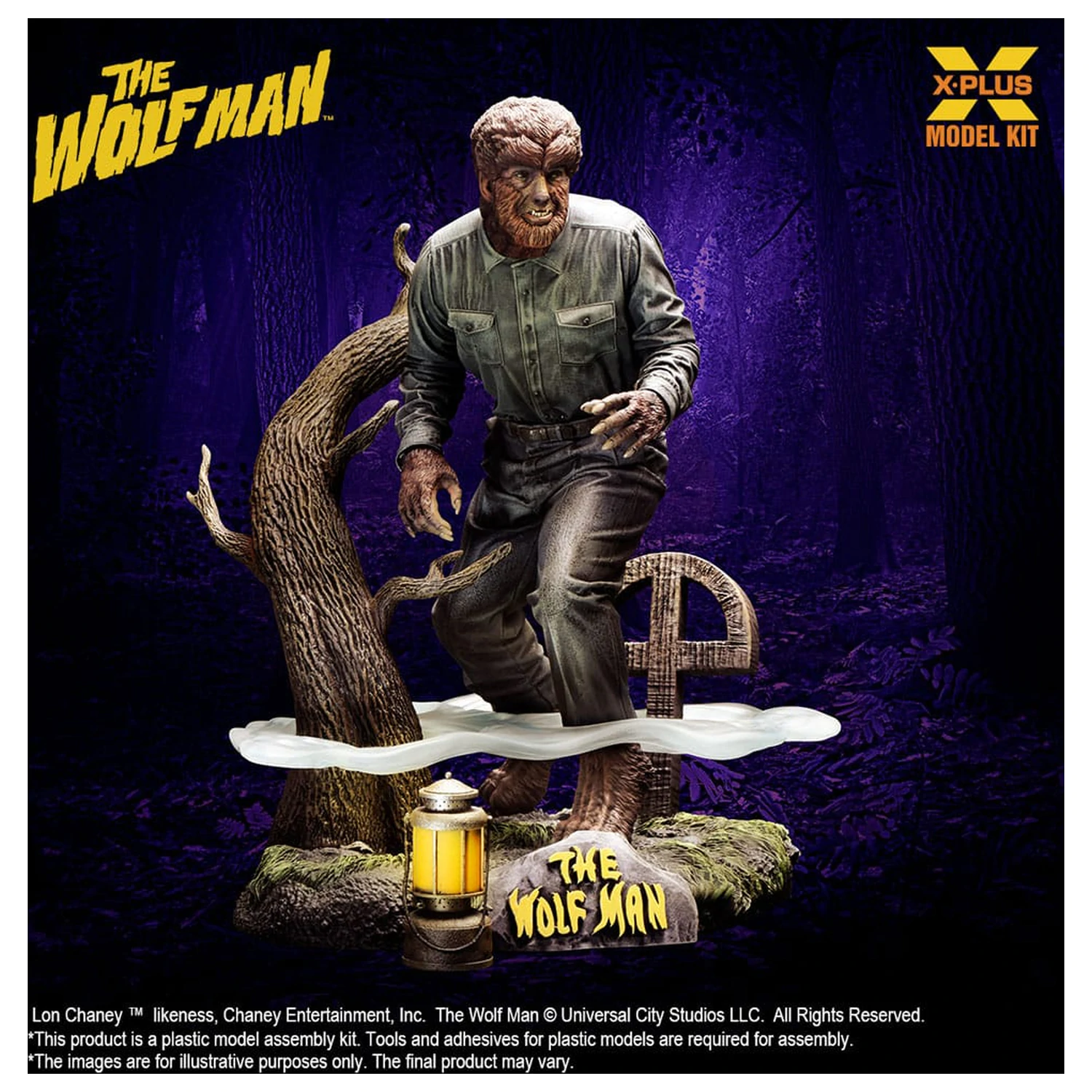 Wolf Man Komplet plastičnega modela 1/8 Lon Chaney Jr. kot Wolf Man 22 cm fotografija izdelka