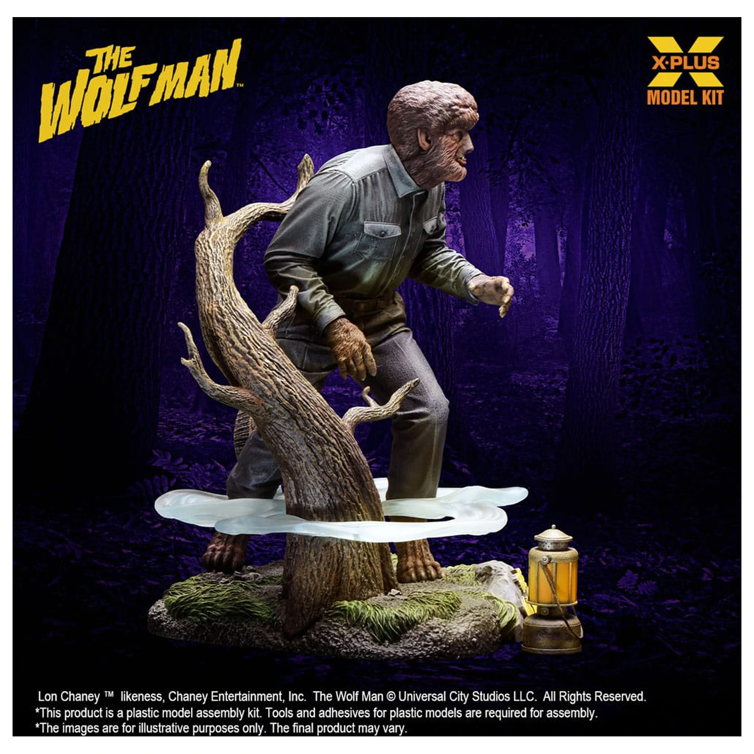 Wolf Man Komplet plastičnega modela 1/8 Lon Chaney Jr. kot Wolf Man 22 cm fotografija izdelka