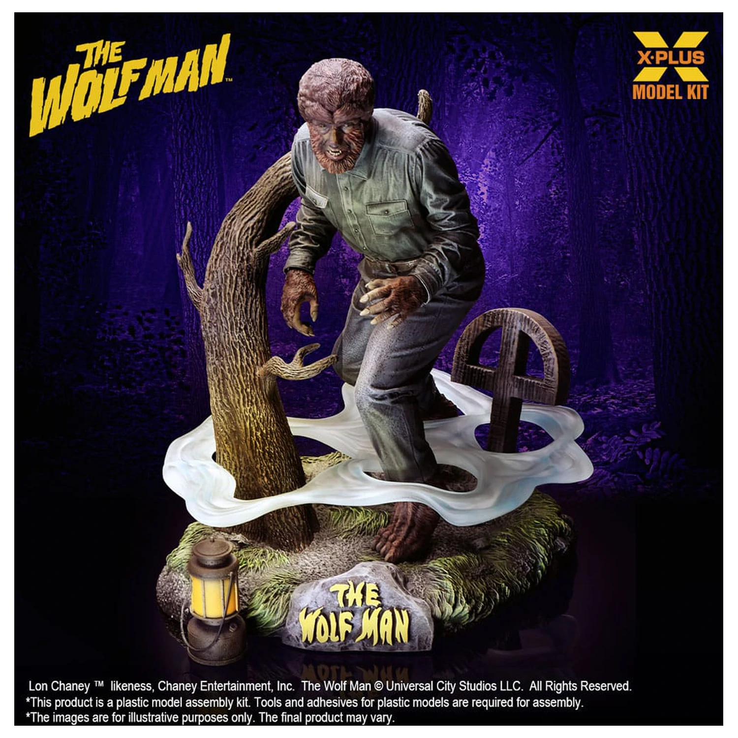 Wolf Man Komplet plastičnega modela 1/8 Lon Chaney Jr. kot Wolf Man 22 cm fotografija izdelka