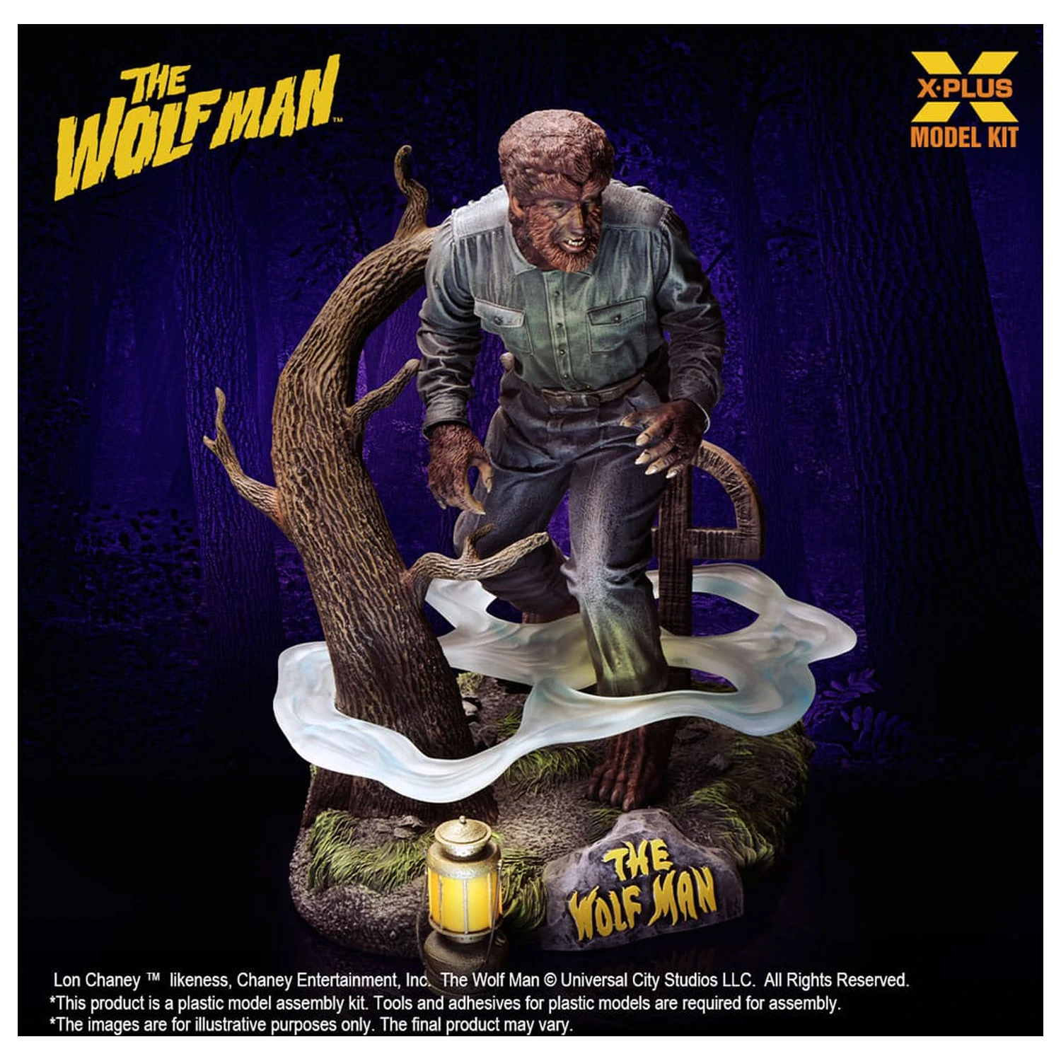 Wolf Man Komplet plastičnega modela 1/8 Lon Chaney Jr. kot Wolf Man 22 cm fotografija izdelka