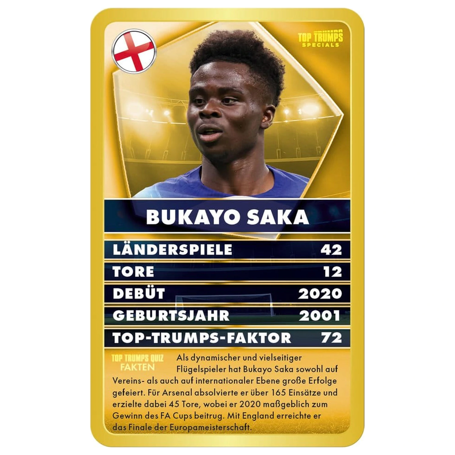 World Football Stars 6 Igralna karta Top Trumps *German Version* fotografija izdelka
